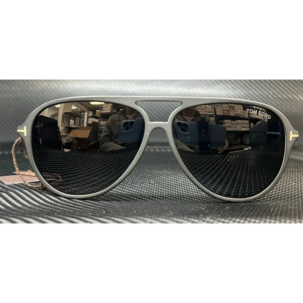 Tom Ford Matte Polarized Men 62mm Sunglasses